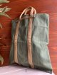 1950's DEAD STOCK BRITISH ARMY / “ RAILWAY WORKER ” GREEN CANVAS TOTE BAG