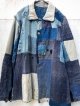 1940's〜 FRENCH WORK / 《 BORO 》 BLUE PATCHWORK JKT