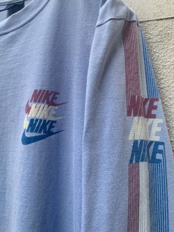 画像1: 1980's NIKE（ナイキ） / 3連NIKE L/S Tシャツ（ロングスリーブ） サックス
