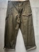 1953's BRITISH ARMY / GREEN DENIM TROUSERS (OVERALLS) / Size No.8