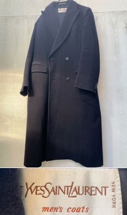 画像1: 〜1980's “ イヴ・サンローラン （ Yves Saint LAURENT ） ” / CHESTERFIELD STYLE LONG COAT
