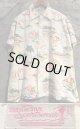 1950's DEAD STOCK / “ DISTINCTIVE SPORTSWEAR ” / “ ALL U.S BEACH RESORTS PATTERN ” / HAWAIIAN SHIRT / WHITE