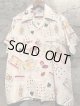 1950's DEAD STOCK “ SANSEI TRADING CO. ” / “ PLAYING CARDS PATTERN ” / HAWAIIAN SHIRT / WHITE