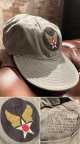 1950's DEAD STOCK “ U.S. AIR FORCE ” ENGINEER CAP / SAGE GREEN / W. “ USAF ” WING MARK