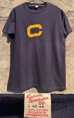 画像1: 1960's “ RUSSELL SOUTHERN CO.（ラッセルサウザン） ” / “ C ” NAVY TEE / VERY MINT CONDTION