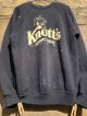 1980's〜 “ SNOOPY（スヌーピー） ” / 【 KNOTT'S BERRY FARM（ナッツベリーファーム） 】 FLOCKY PRINT SWEAT / NAVY（Ｗ.PAINT＆FADE）