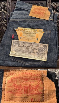 画像1: 1969's 〜 EARLY 1970's DEAD STOCK / LEVI'S（リーバイス） 501 “ 66 BIG E ”（フラッシャー付き） / W34