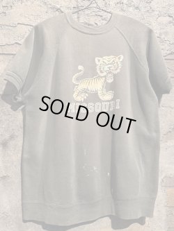 画像1: 1960's “ MISSOURI / TIGER ” 【 SUN FADE BLACK 】 S/S PRINT SWEAT