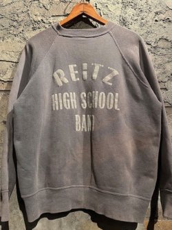 画像1: 1960's “ REITZ HIGH SCHOOL BAND ” / 【 SUN FADE BLACK 】 PRINT SWEAT