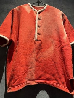 画像1: 1960's “ HENLEY NECK S/S SWEAT SHIRT ” 【 SUN FADE RED 】