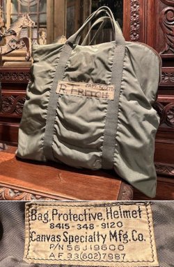 画像1: 1950's USAF / FLIGHT CREW HELMET BAG 【 1st TYPE 】 / BAG,PROTECTIVE,HELMET / W. NAME PLATE