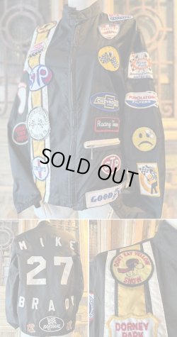 画像1: 1970's “ RACING CLUB JACKET / W. SPECIAL PATCHES ” / BLACK / ALMOST DEAD STOCK