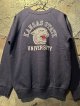 〜1970's “ KANSAS STATE UNIVERSITY ” / NAVY × COLOR FLOCKY PRINT SWEAT / GOOD NAVY!!