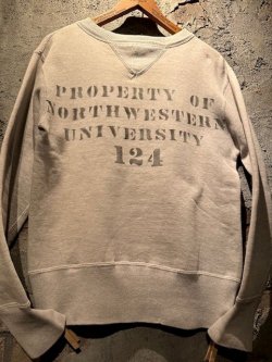 画像1: 1940's “ NORTHWESTERN UNIVERSITY（STENCIL PRINT / 4LINES） ” DOUBLE V SWEAT