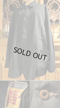 画像1: 1940's（WWII's） DEAD STOCK “ CASEY JONES ” DENIM CHORE JACKET（COVERALLS） / 4POCKET（大戦モデル）