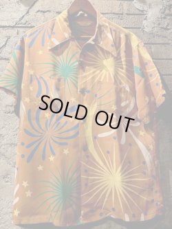 画像1: 1950's “ PENNEY'S ” / “ FIREWORKS（花火） / INDEPENDENCE DAY ” / HAWAIIAN SHIRT / BROWN