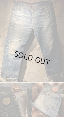画像1: 1940's〜 “ Lee（リー） / センター 赤タグ ” 101B DENIM PANTS / SUPER “ HIGE ” & SUPER AGING