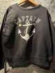 1960's “ CAPTAIN / ANCHOR ” / 【 SUN FADE BLACK（スミクロ） 】 × COLOR FLOCKY PRINT SWEAT / NICE FADE