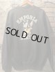 〜1970's “ EMPORIA STATE UNIVERSITY / CORKY THE HORNET ” / BLACK × COLOR FLOCKY PRINT SWEAT / VERY GOOD BLACK!! 
