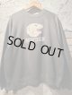 1960〜1970's “ BOWDOIN COLLEGE / POLAR BEAR ” / BLACK × COLOR FLOCKY PRINT SWEAT / VERY GOOD BLACK!! 