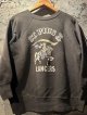 1960's “ ST.PIUS X / LANCERS ” / 【 SUN FADE BLACK（スミクロ） 】 × COLOR FLOCKY PRINT SWEAT / GOOD CONDITION ＆ GOOD FADE