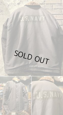 画像1: 1943〜1944‛s（WWII's） “ U.S. NAVY ” / “ NAVY COLLAR ” / 《 N-1 DECK JACKET 》 / MINTY & SUPER RARE