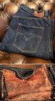 1940's LEVI'S（リーバイス） 501XX（ダブルエックス） / ONESIDE（片面） / レザーパッチモデル（1947年モデル） W35×L31（実寸） / DARK BLUE ＆ MINTY