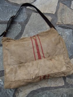 画像1: Early 1900's　French Farmer's Bag （オールハンドメイド）