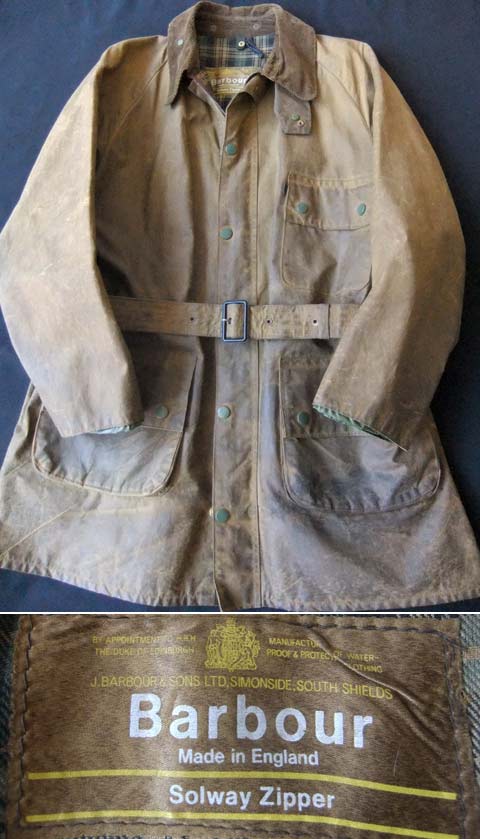 1970's　“ バブァー （Barbour） ”　“ ソルウェイジッパー ( SOLWAY ZIPPER ） ” （１クラウンタグ）