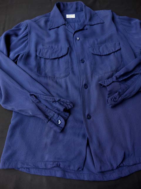 1950's ループカラーシャツ ネイビー （オープンシャツ ネイビー） - CAPRi SHOP