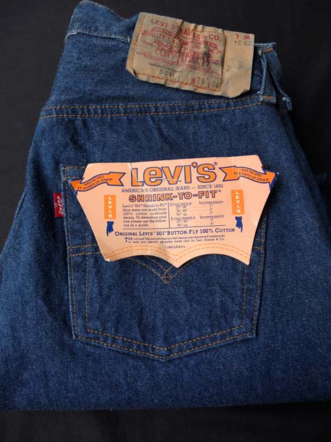 1980's DEAD STOCK フラッシャー付き LEVI’S （ リーバイス ） 501 " 赤ミミ（RL）／ウォッシュモデル