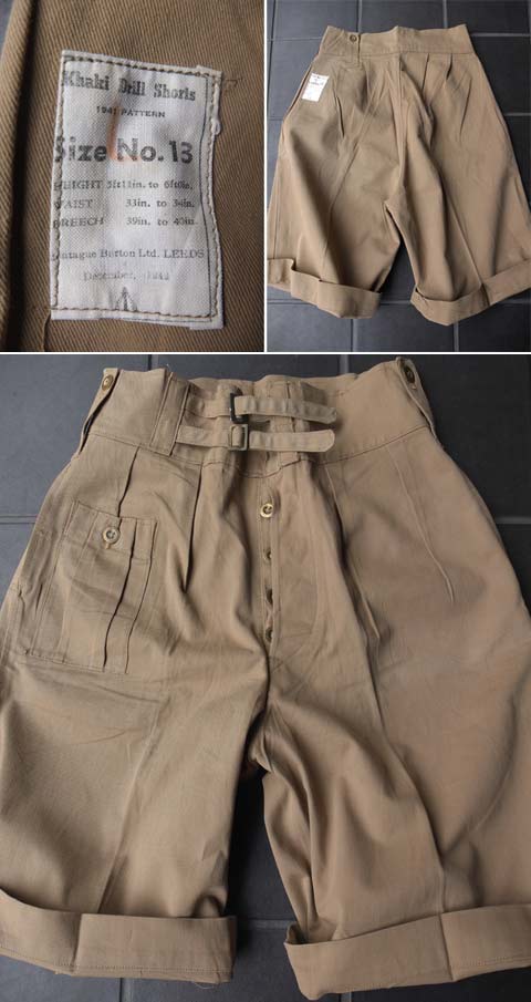 40s british army gurka shorts ダブルバックル - ショートパンツ