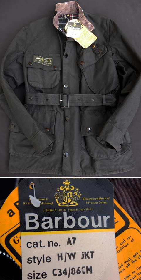 BARBOUR INTERNATIONAL SUIT DEADSTOCK 70s