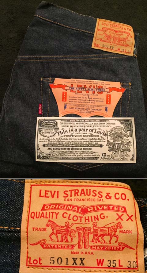 1963〜1964's DEAD STOCK LEVI'S ( リーバイス ） “ 501XX ” （ダブルエックス） 紙パッチモデル （ギャラなし）  センターオフセット