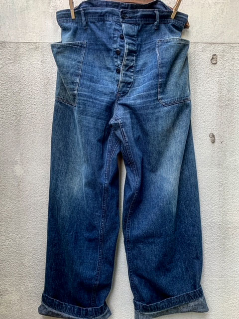 1940's US-NAVY / DENIM DUNGAREE TROUSERS（巻きパンツ