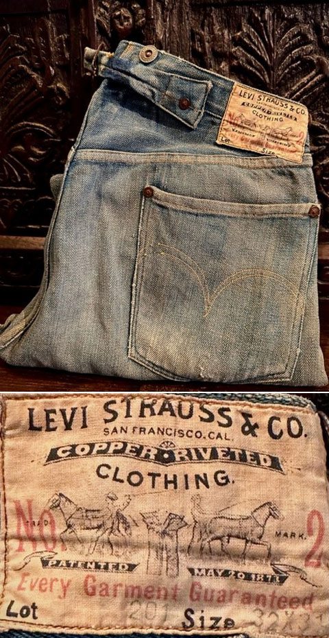 1900's〜 “ LEVI'S（リーバイス） / No.2 ” / “ 201 / 1902 YEAR'S MODEL ” WAIST  OVERALLS / W. BUCKLEBACK & SUSPENDERS BUTTONS