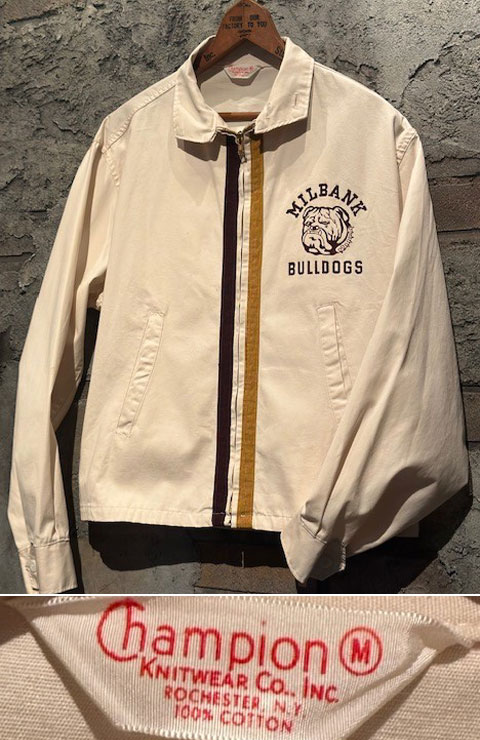 1960's “ CHAMPION（チャンピオン） / 三角タグ ” “ MILBANK BULLDOGS