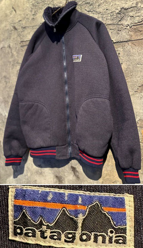 1970's〜 “ patagonia（パタゴニア） ” / “ 最初期白タグ （夕焼けタグ） ” PILE FLEECE JK（パイルフリースJK）  / NAVY - CAPRi SHOP