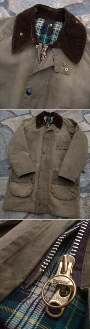 1crest 1980年 BARBOUR SOLWAYZIPPER c38 オリーブバブアー ソルウェイ